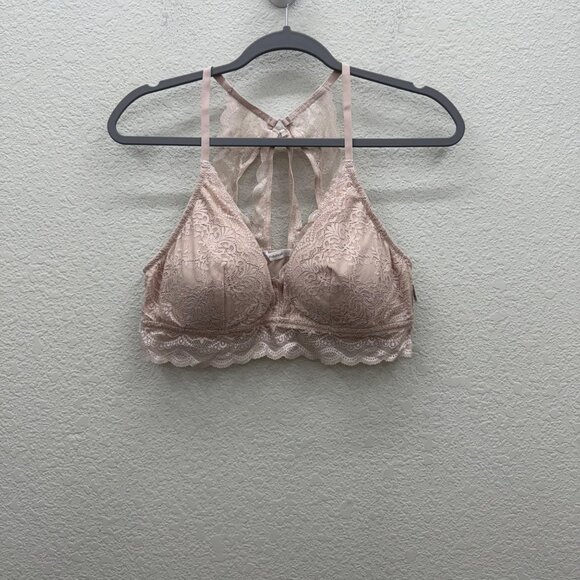 Maurices Other - Maurices Vintage Lace Butterfly Back Tinted Blush Bralette Womens size XL NEW